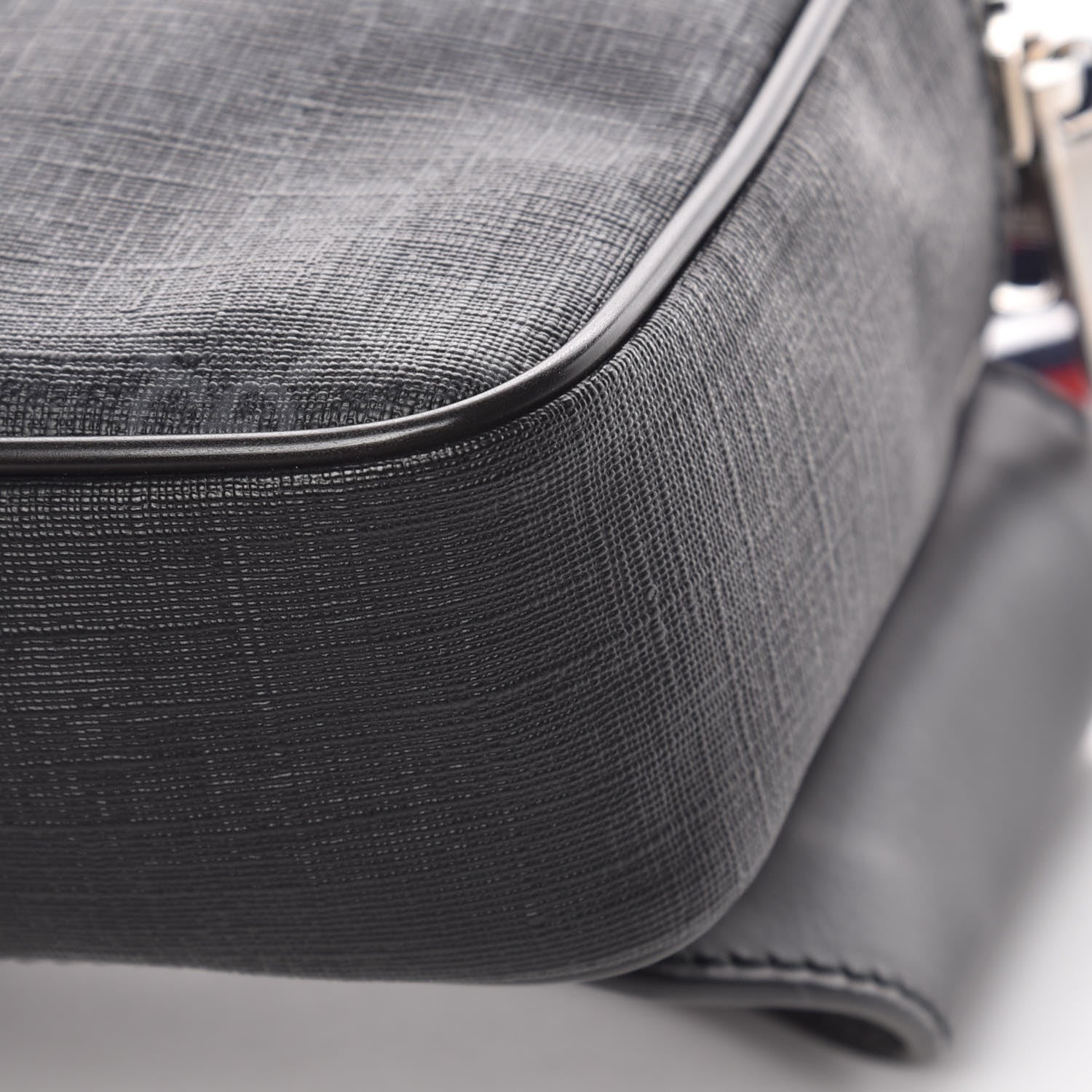 Gucci Soft GG Supreme Monogram Web Belt Bag Black Grey 9 of 10