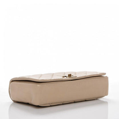 Chanel Calfskin Quilted Medium Pondichery Flap Beige 4 of 8