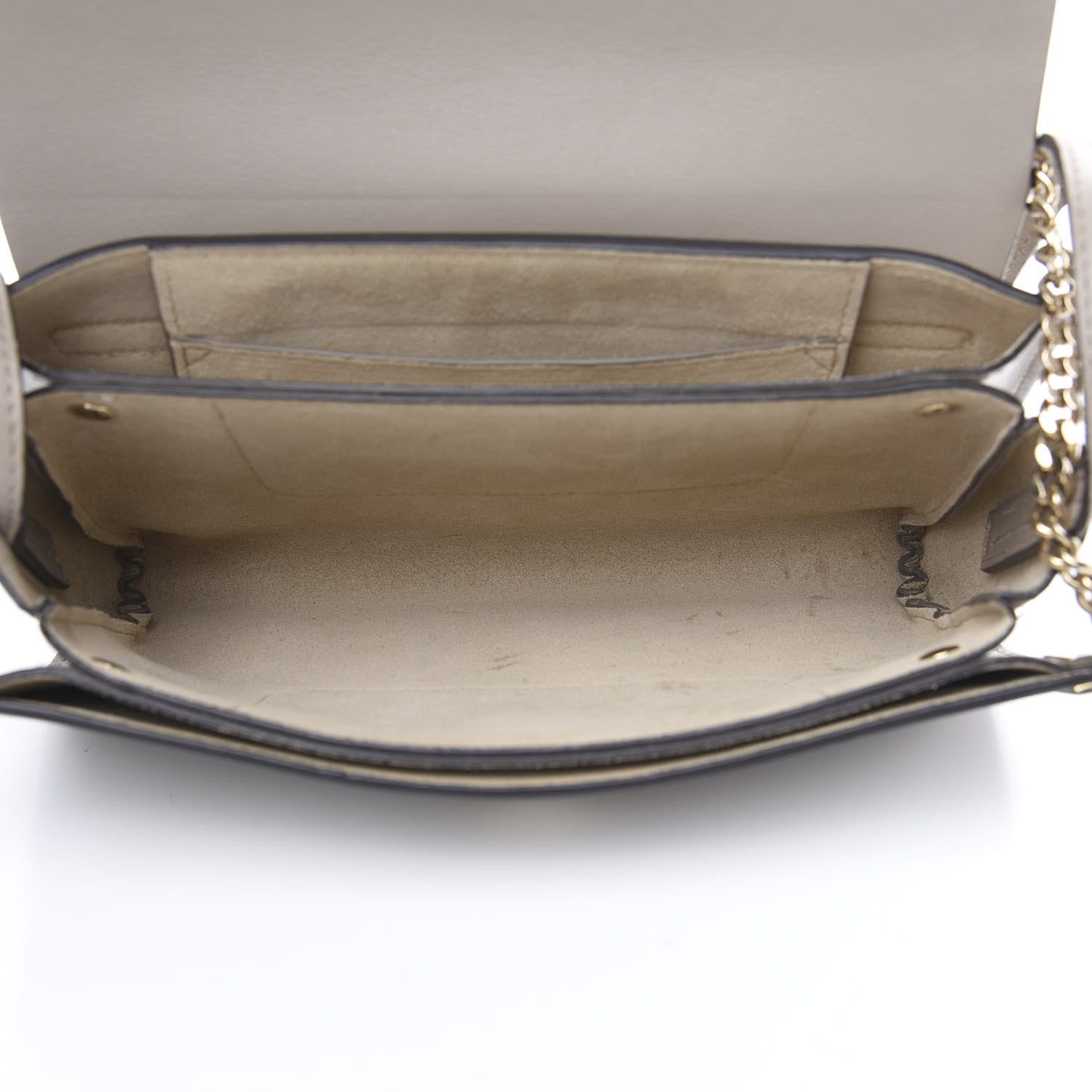 Chloe Suede Calfskin Small Faye Shoulder Bag Motty Grey 4 of 11