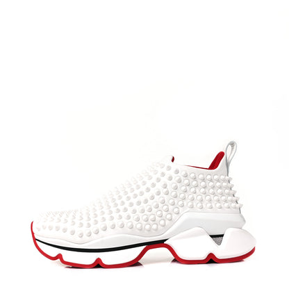 Christian Louboutin Neoprene Spike Sock Donna Flat Sneakers 37 White Snow Mat 1 of 7