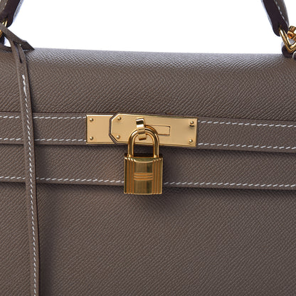 Hermes Epsom Kelly Sellier 32 Etoupe 36 of 37