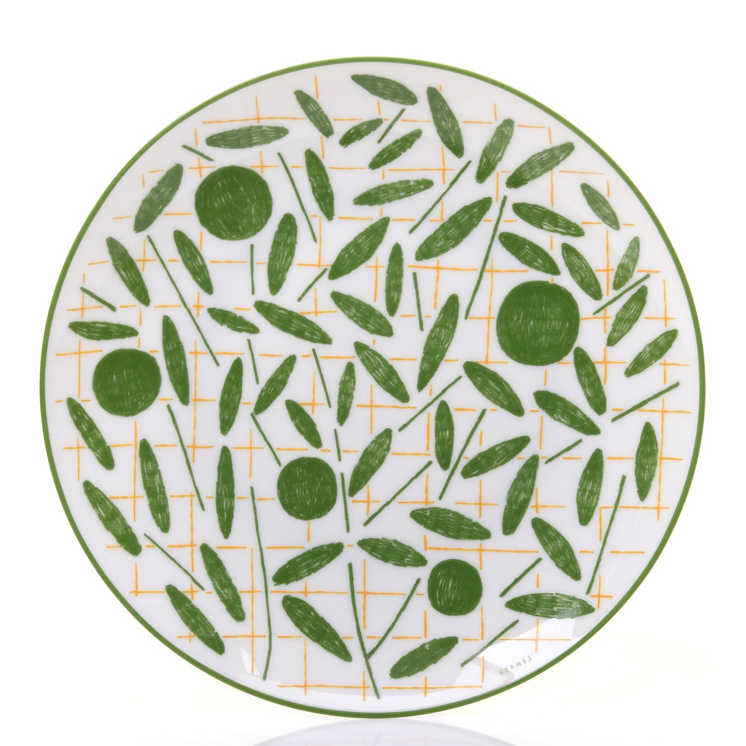 Hermes Porcelain A Walk In The Garden Dessert Plate Set of 2 6 of 7