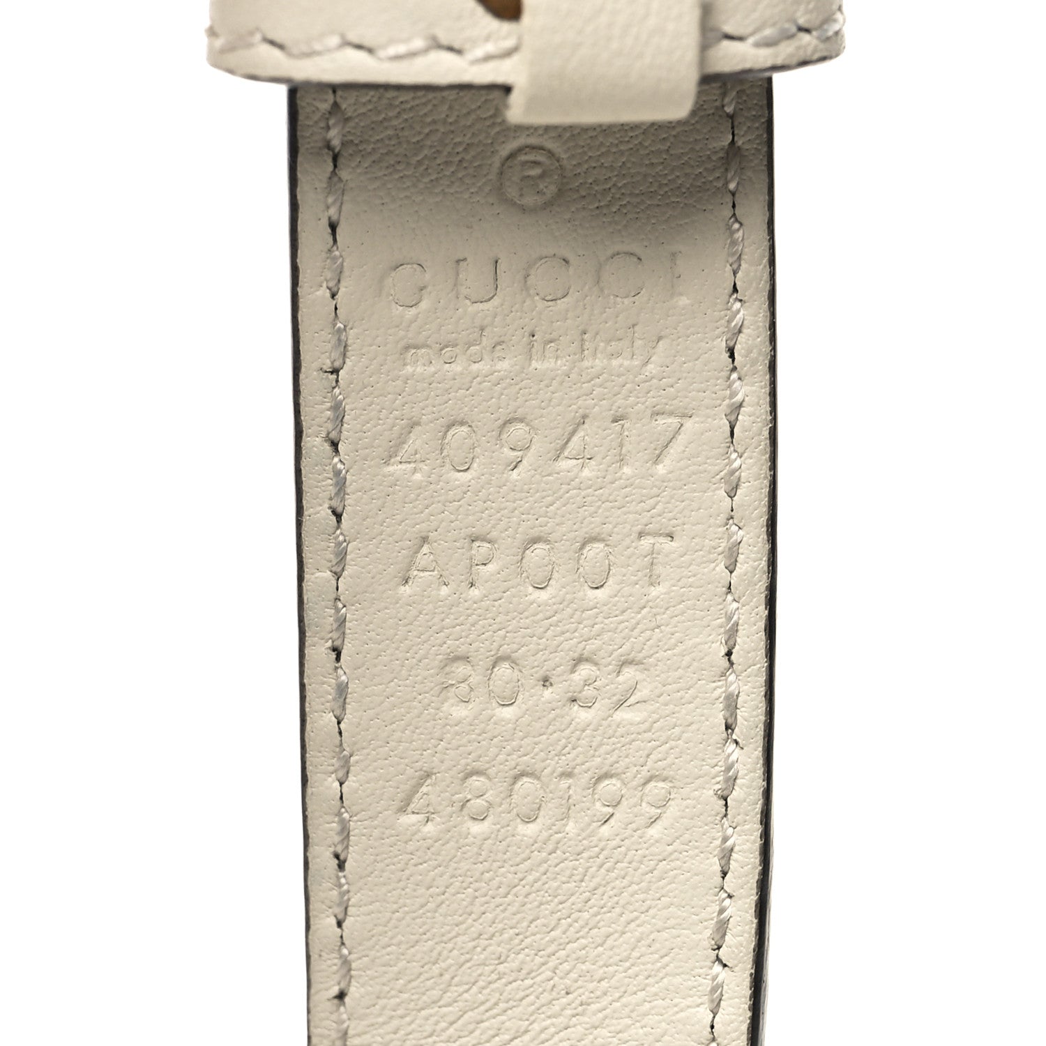 Gucci Calfskin Double G 20mm Belt 80 32 Mystic White 3 of 5