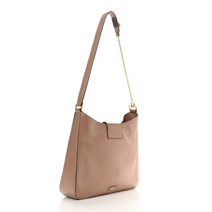 Valentino Garavani Smooth Calfskin VSling Hobo Bag Camel Rose 3 of 8
