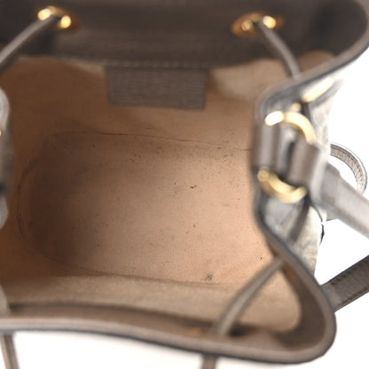 Gucci GG Supreme Monogram Web Mini Ophidia Bucket Bag Brown 5 of 10