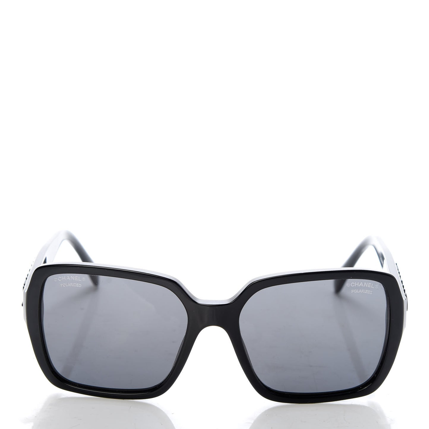 Acetate Polarized Square Sunglasses 5408 Black