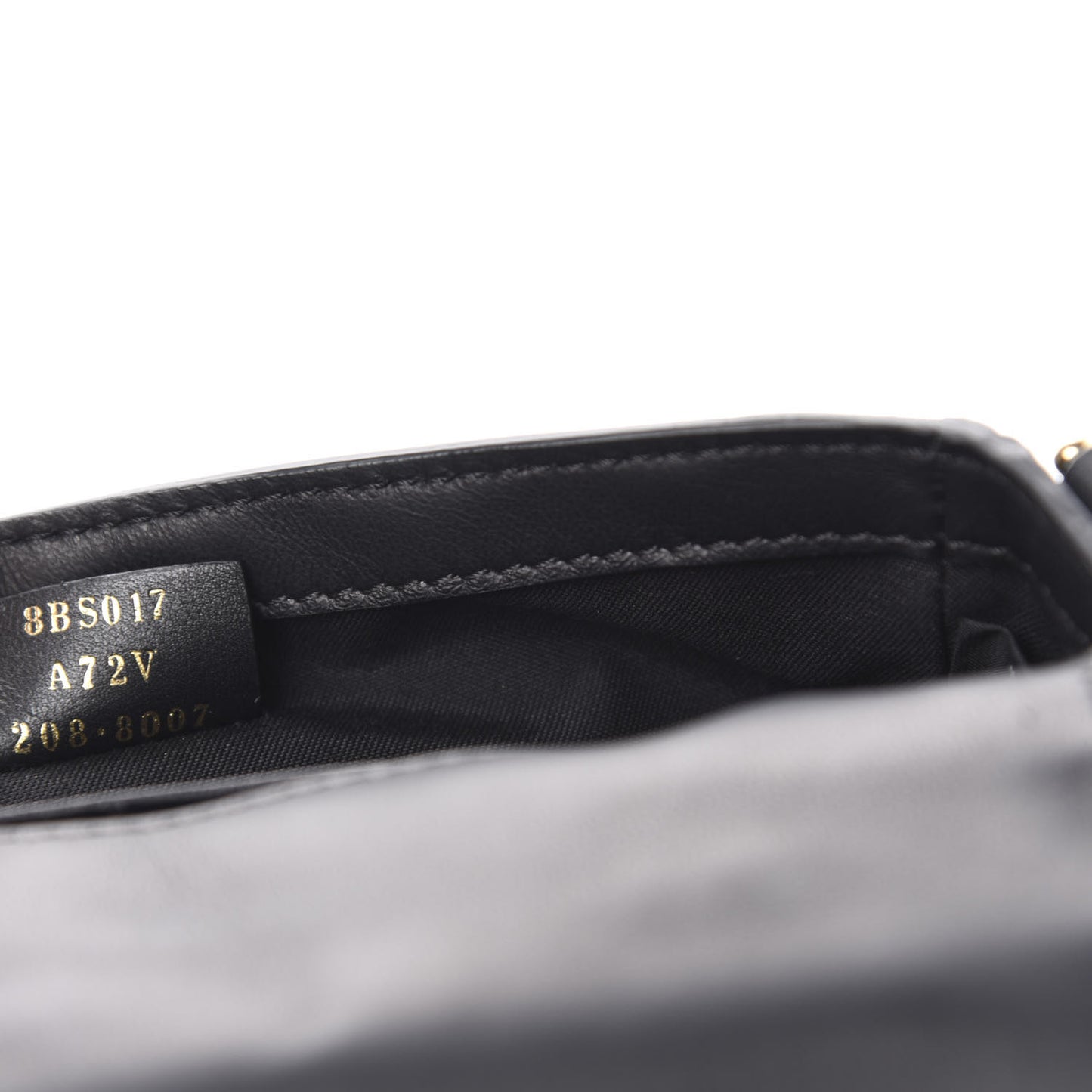 Nappa FF 1974 Embossed Mini Baguette Black