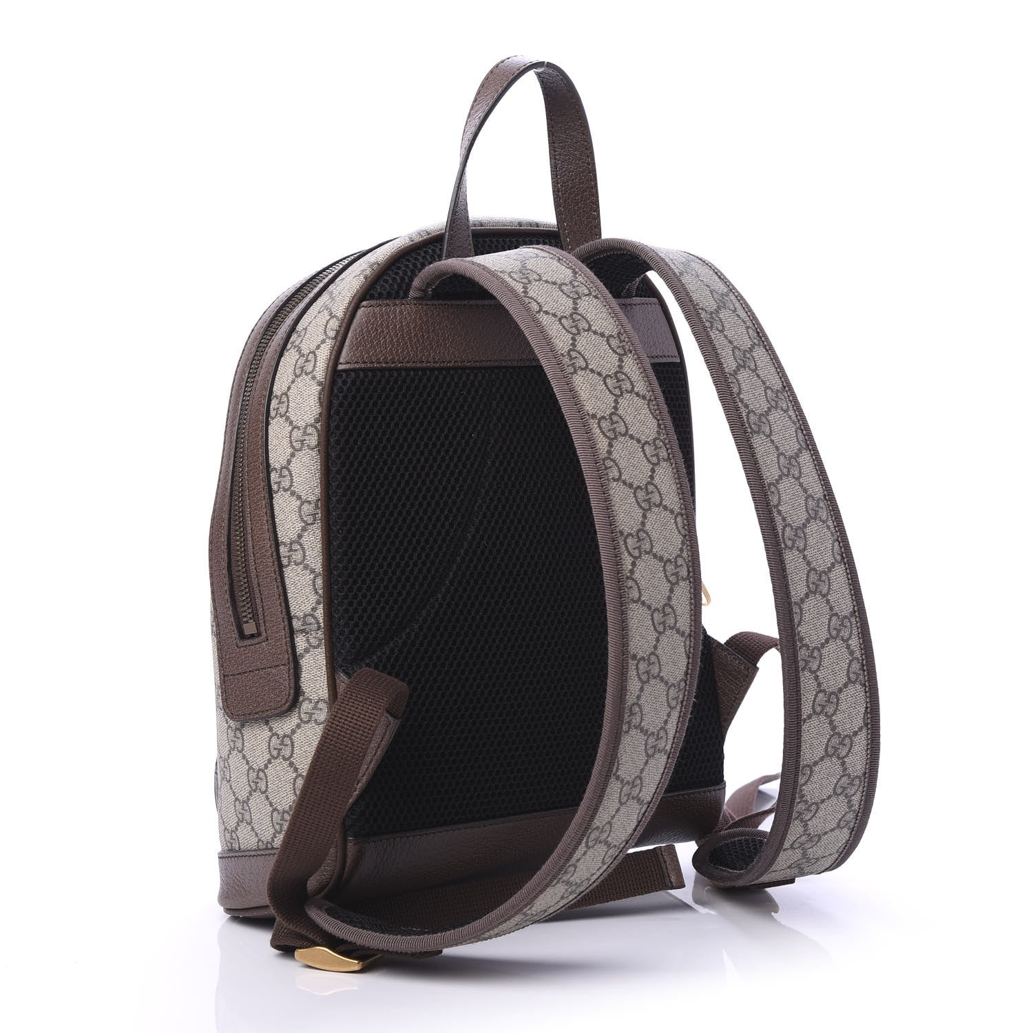 Gucci GG Supreme Monogram Calfskin Web Small Ophidia Day Backpack Beige Ebony New Acero 2 of 9