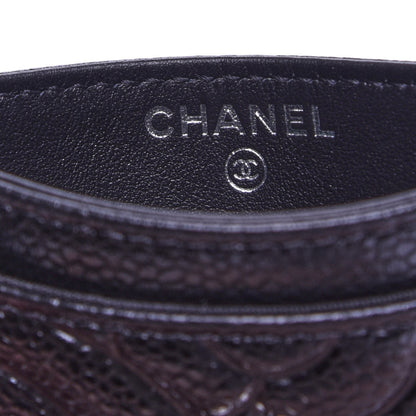 Chanel Caviar Camellia Embossed Card Holder Black 6 of 8