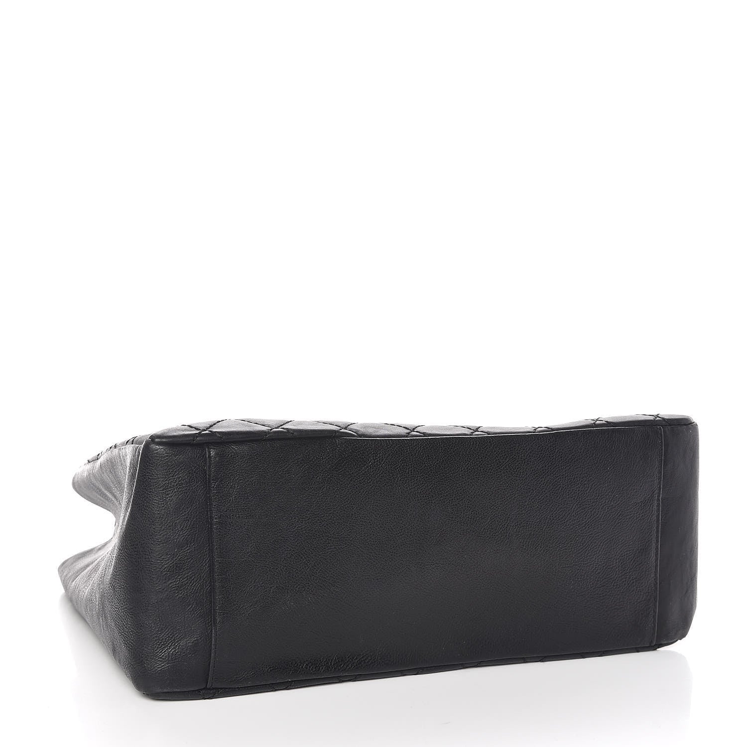 Chanel Calfskin Quilted Grand Shopping Tote GST Black 4 of 13