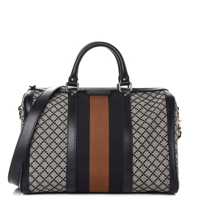 Gucci Diamante Vintage Web Medium Boston Black 1 of 15