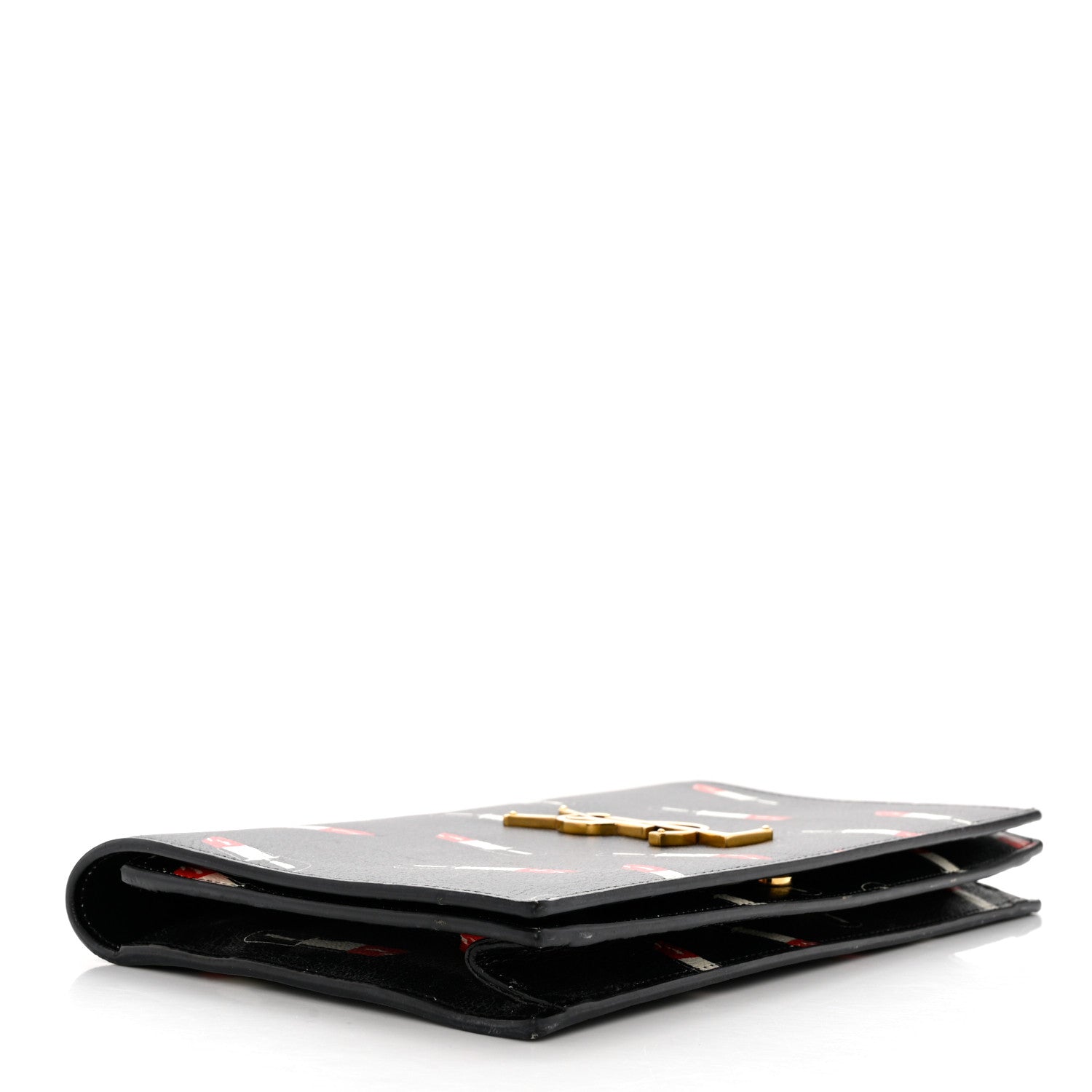 Saint Laurent Calfskin Lipstick Print Classic Monogram Kate Clutch Black 4 of 6