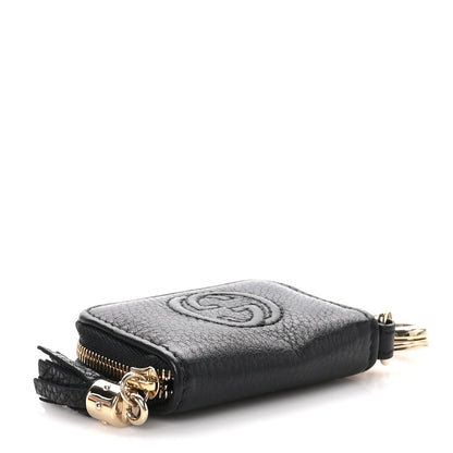 Gucci Pebbled Calfskin Soho Coin Purse Key Ring Black 4 of 6
