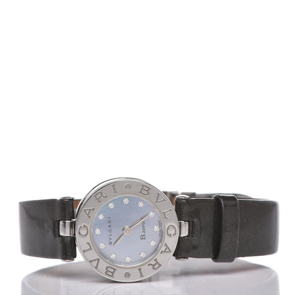 Bulgari Stainless Steel Calfskin Diamond Blue Mother of Pearl 22mm B.Zero1 Quartz Watch 3 of 8