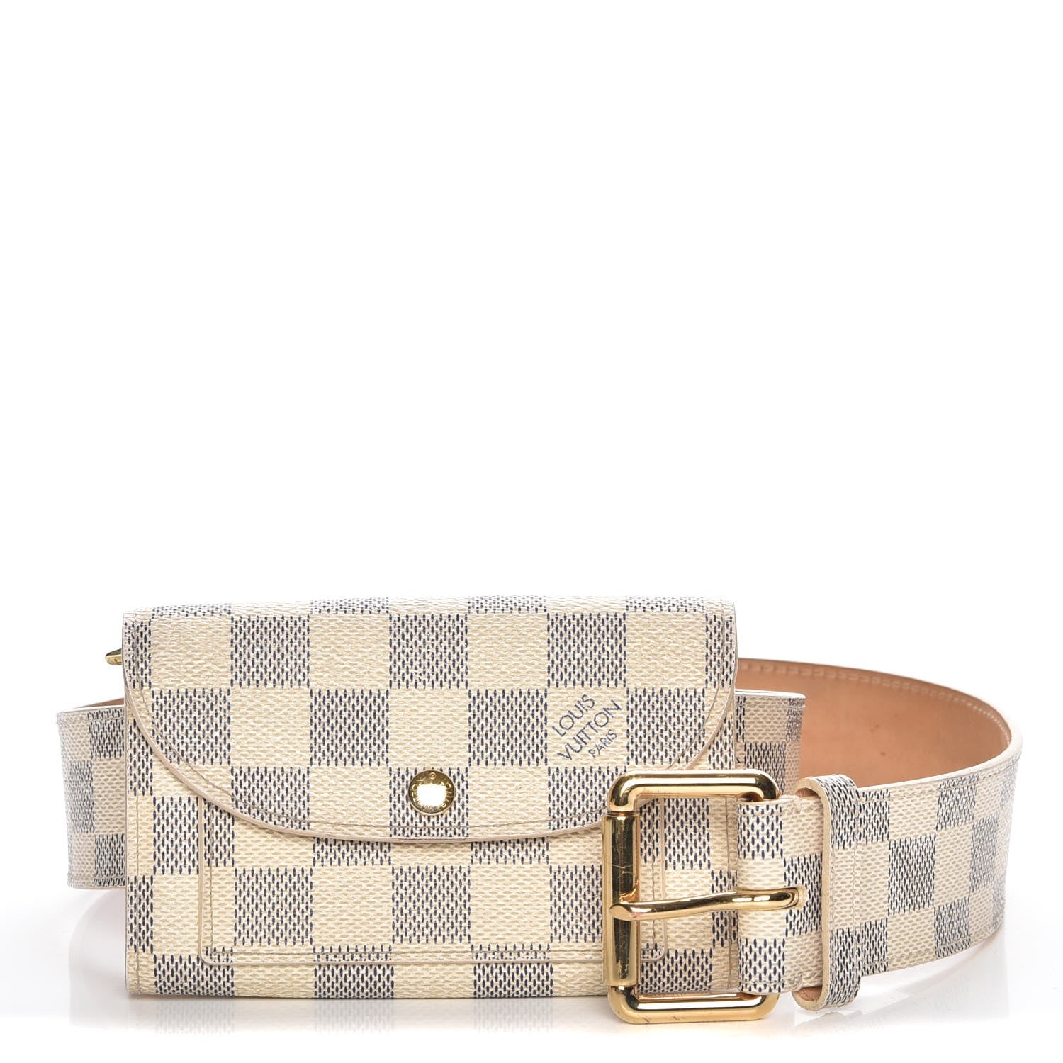Louis Vuitton Damier Azur Pochette Solo Belt 90 36 3 of 10