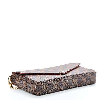 Louis Vuitton Damier Ebene Pochette Felicie Chain Wallet 4 of 12