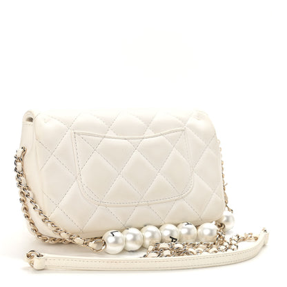 Chanel Lambskin Quilted Mini My Precious Flap White 3 of 17