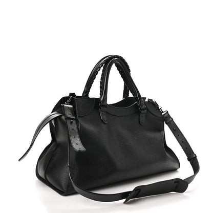 Balenciaga Grained Calfskin Neo Classic Black Hardware Medium City Black 3 of 10
