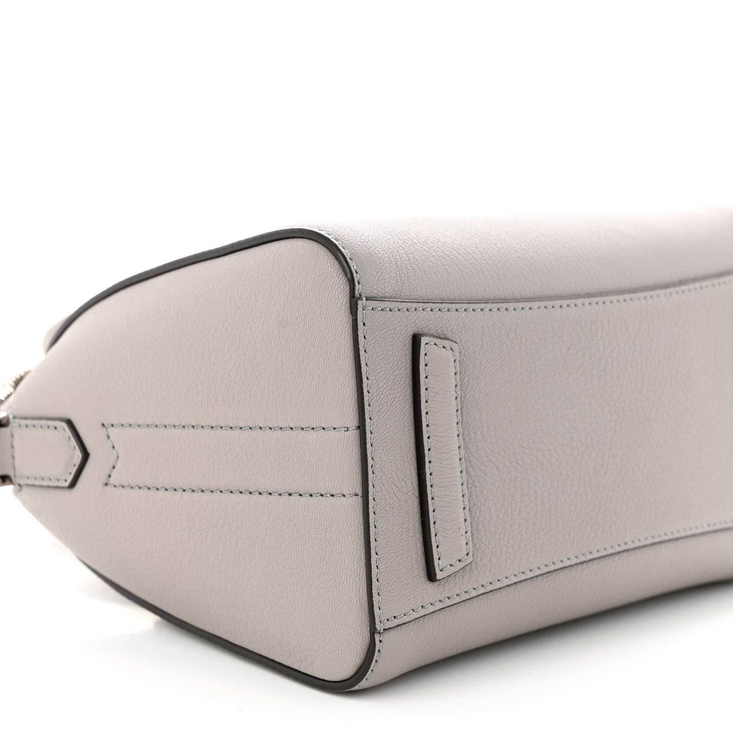 Sugar Goatskin Mini Antigona Pearl Grey