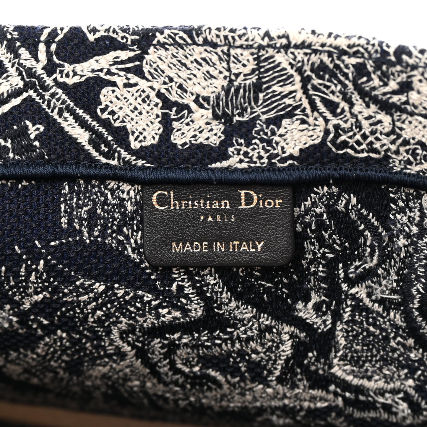 Canvas Embroidered Large Dioriviera Toile De Jouy Reverse Book Tote Blue