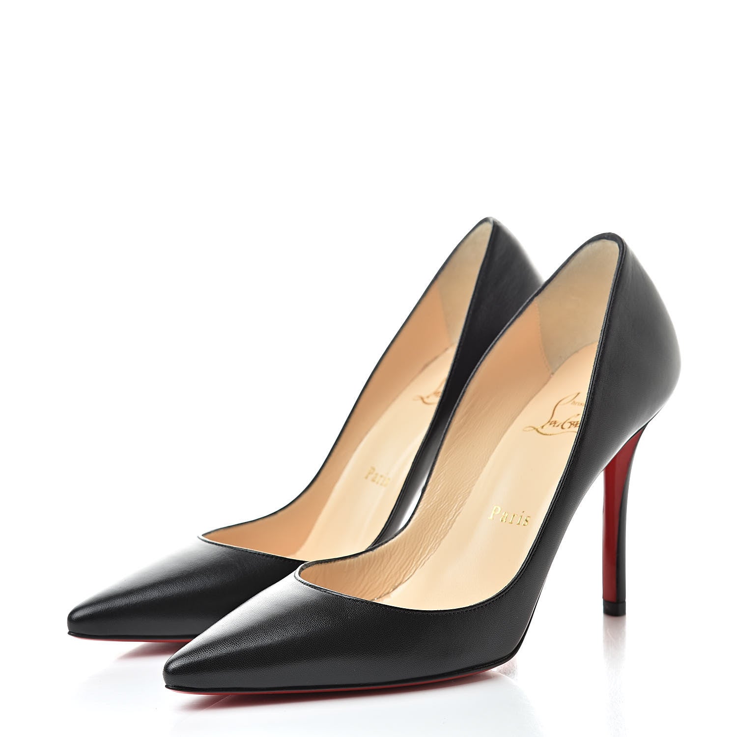 Christian Louboutin Kid Apostrophy 100 Pumps 36.5 Black 3 of 10