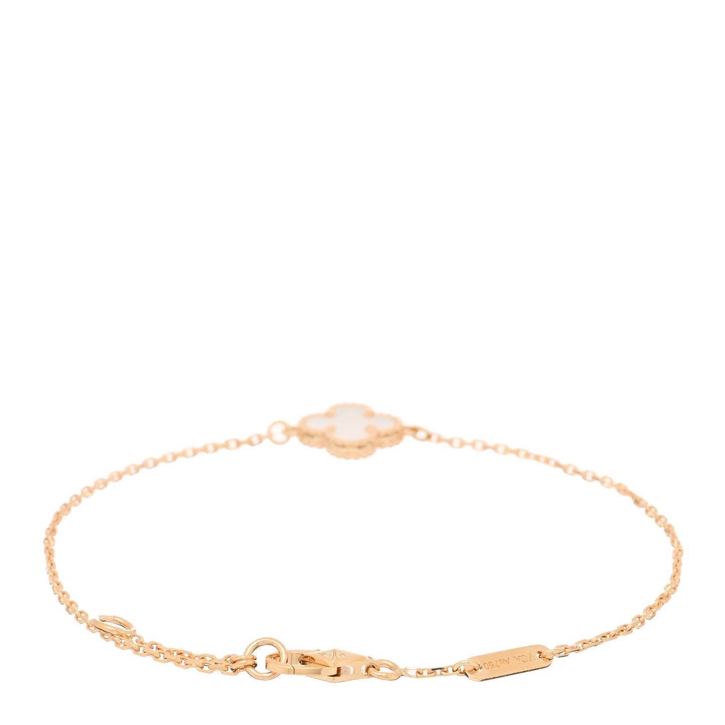 18K Yellow Gold Mother of Pearl Sweet Alhambra Bracelet
