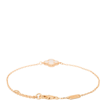 Van Cleef & Arpels 18K Yellow Gold Mother of Pearl Sweet Alhambra Bracelet 2 of 4