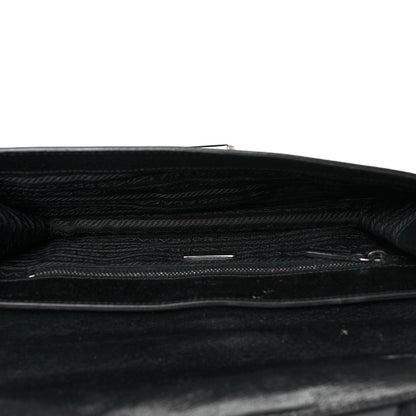 Prada Goatskin Flap Bag Black 5 of 12