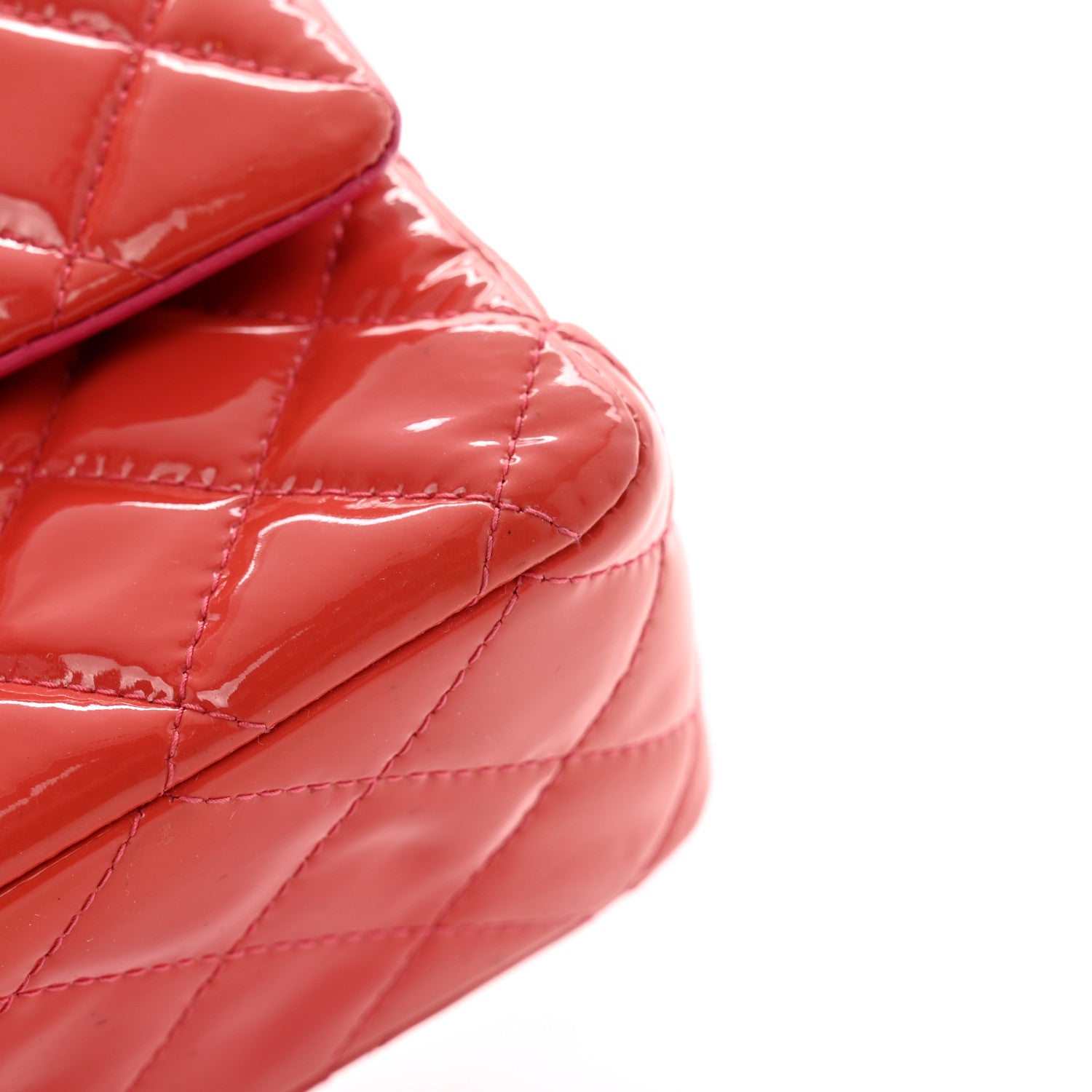 Chanel Patent Quilted Medium Double Flap Pink 11 of 14
