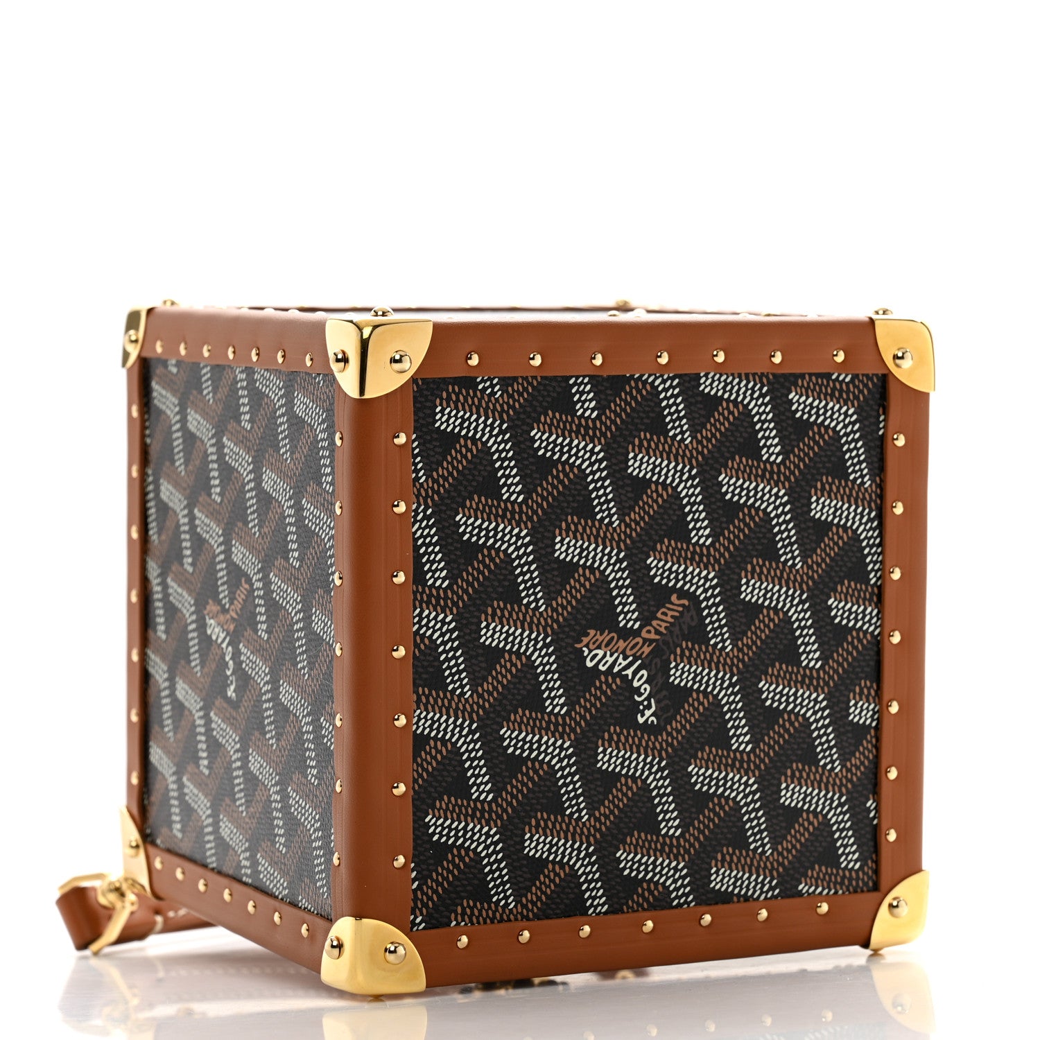 Goyard Goyardine De Trunk Bag Black Gold 4 of 9
