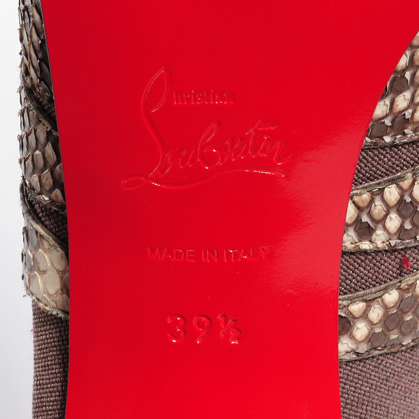 Matte Python Lina 100 Ankle Boots Roccia 39.5
