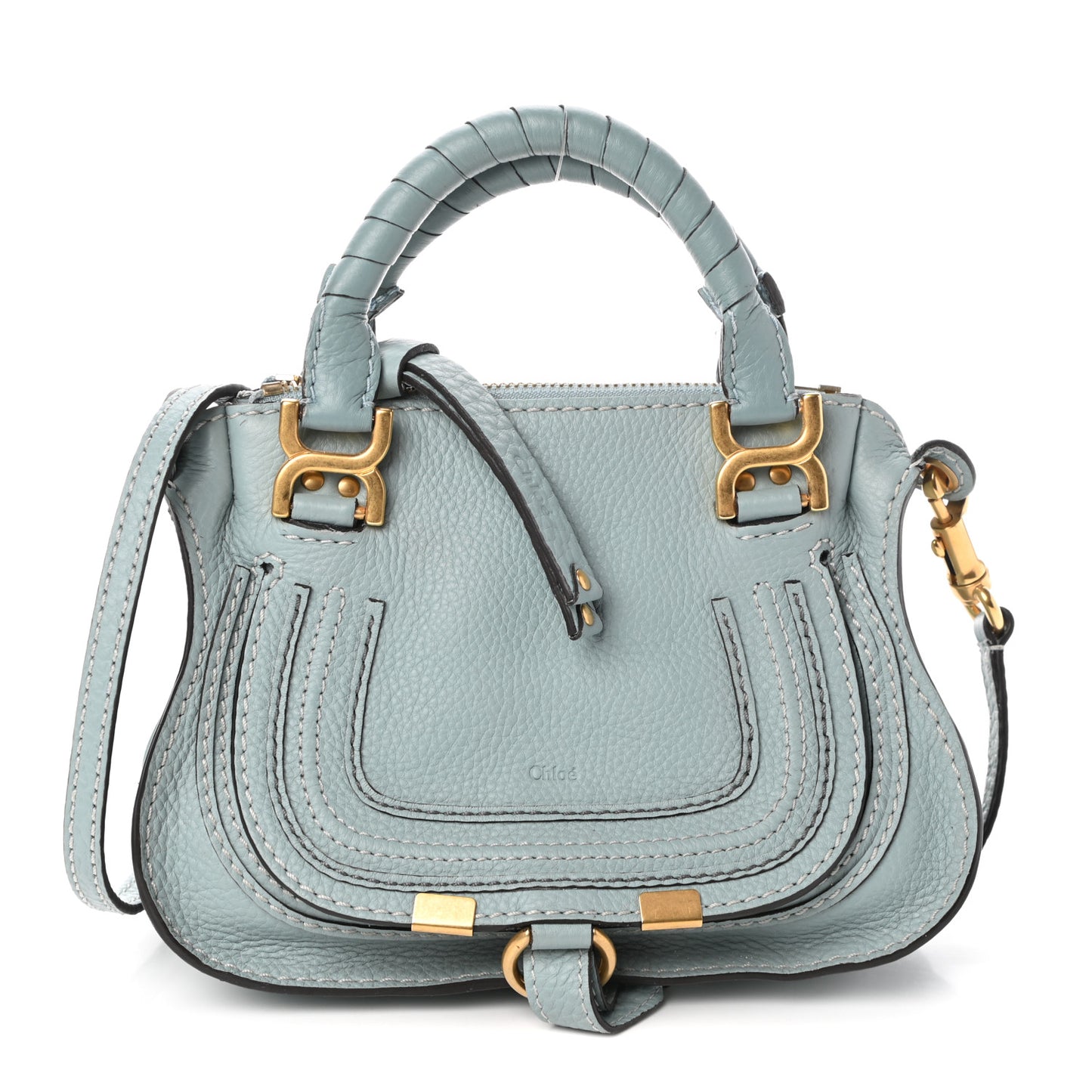 Calfskin Mini Marcie Satchel Fresh Mint