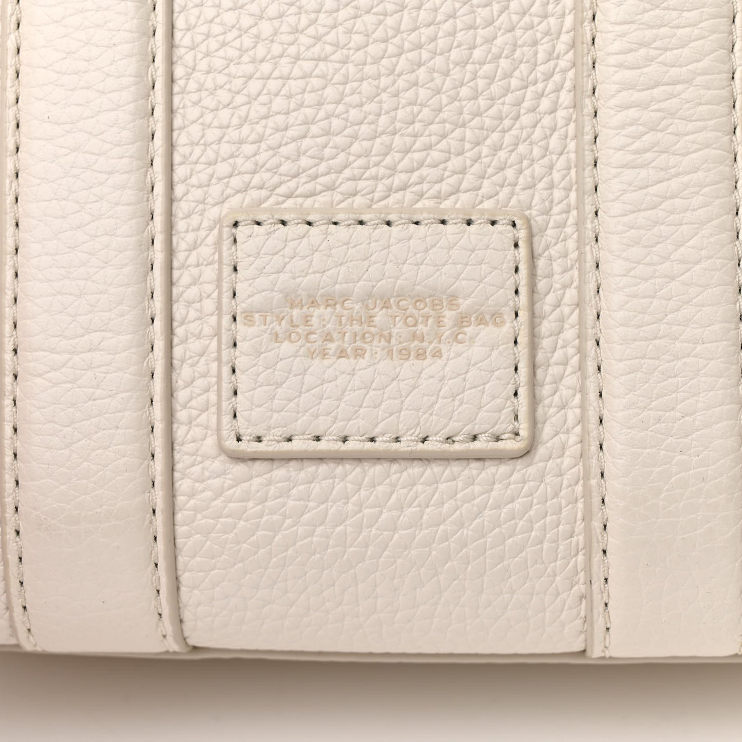 Grained Calfskin Mini The Tote Bag Cotton Silver