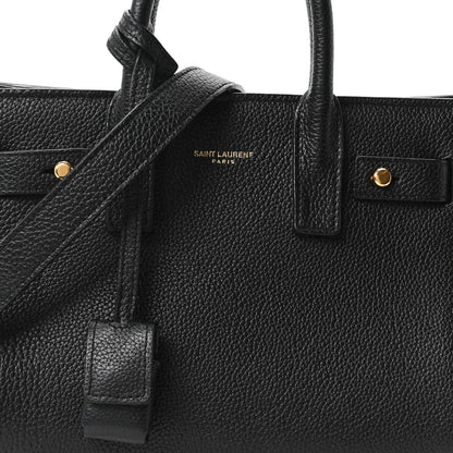 Saint Laurent Grained Calfskin Nano Supple Sac De Jour Black 7 of 9