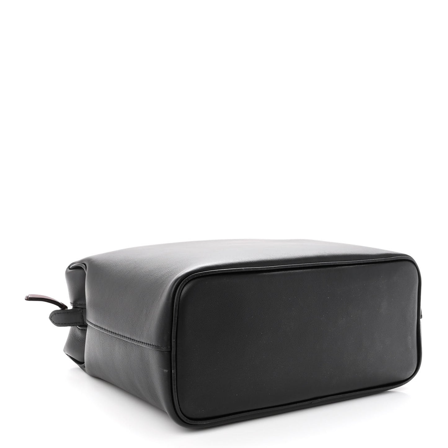 Lambskin Small Soft Cube Satchel Black Burgundy