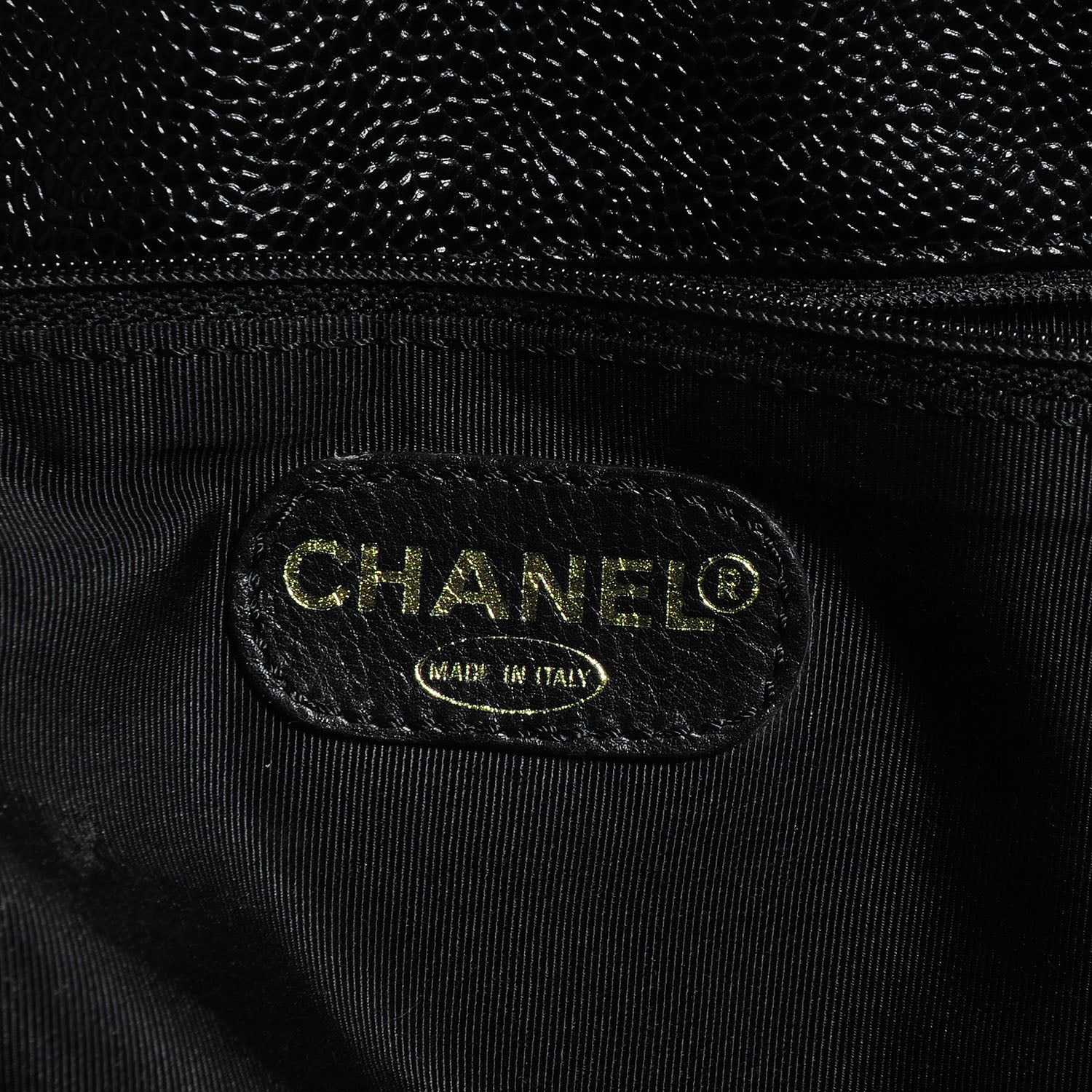 Chanel Caviar Large CC Shoulder Bag Black 6 of 7