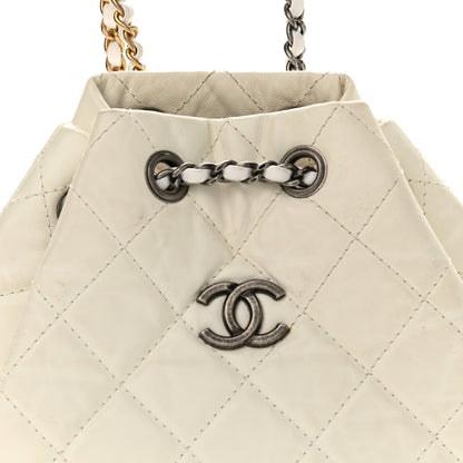 Chanel Aged Calfskin Quilted Small Gabrielle Backpack White 8 of 11