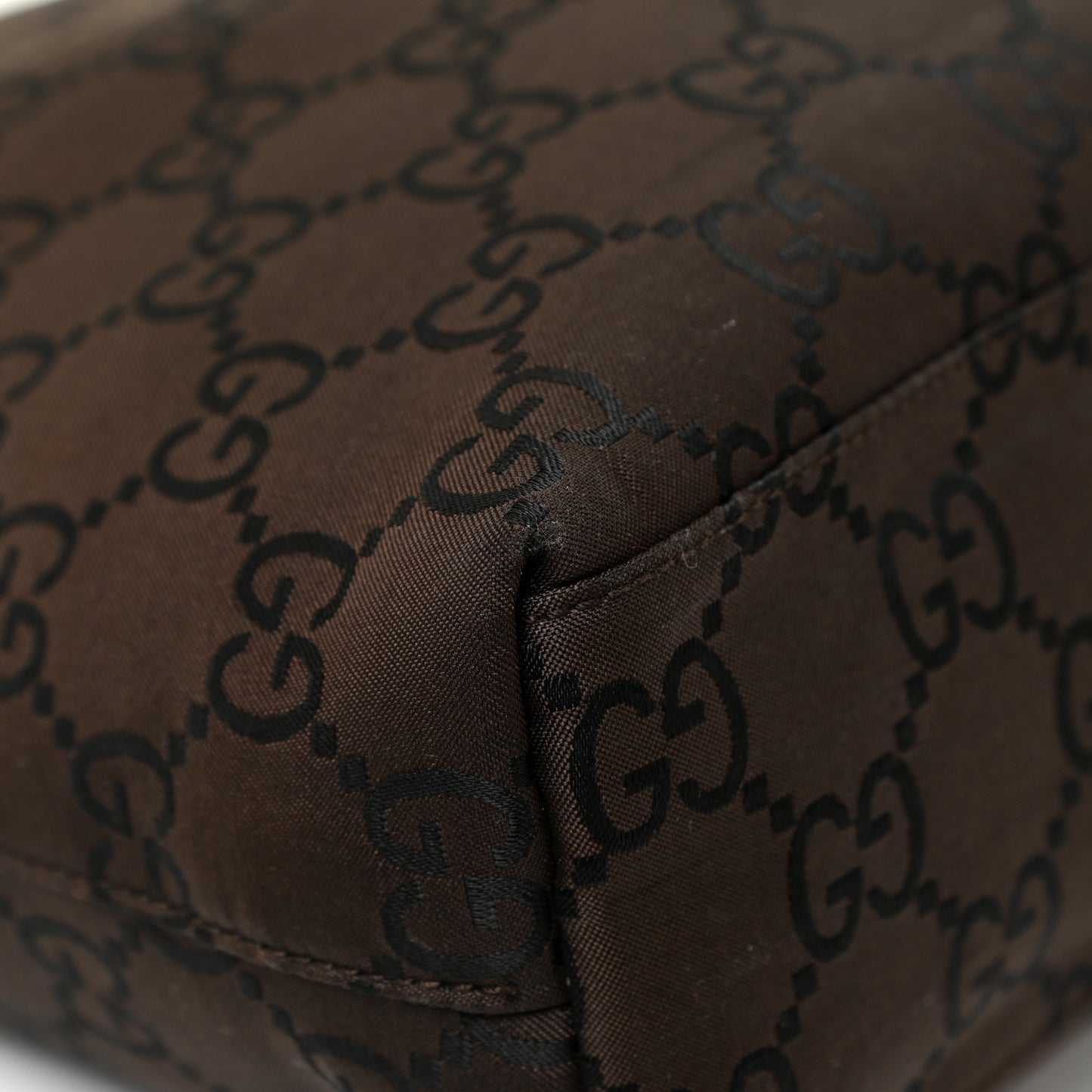 Nylon Monogram Flat Messenger Bag Brown