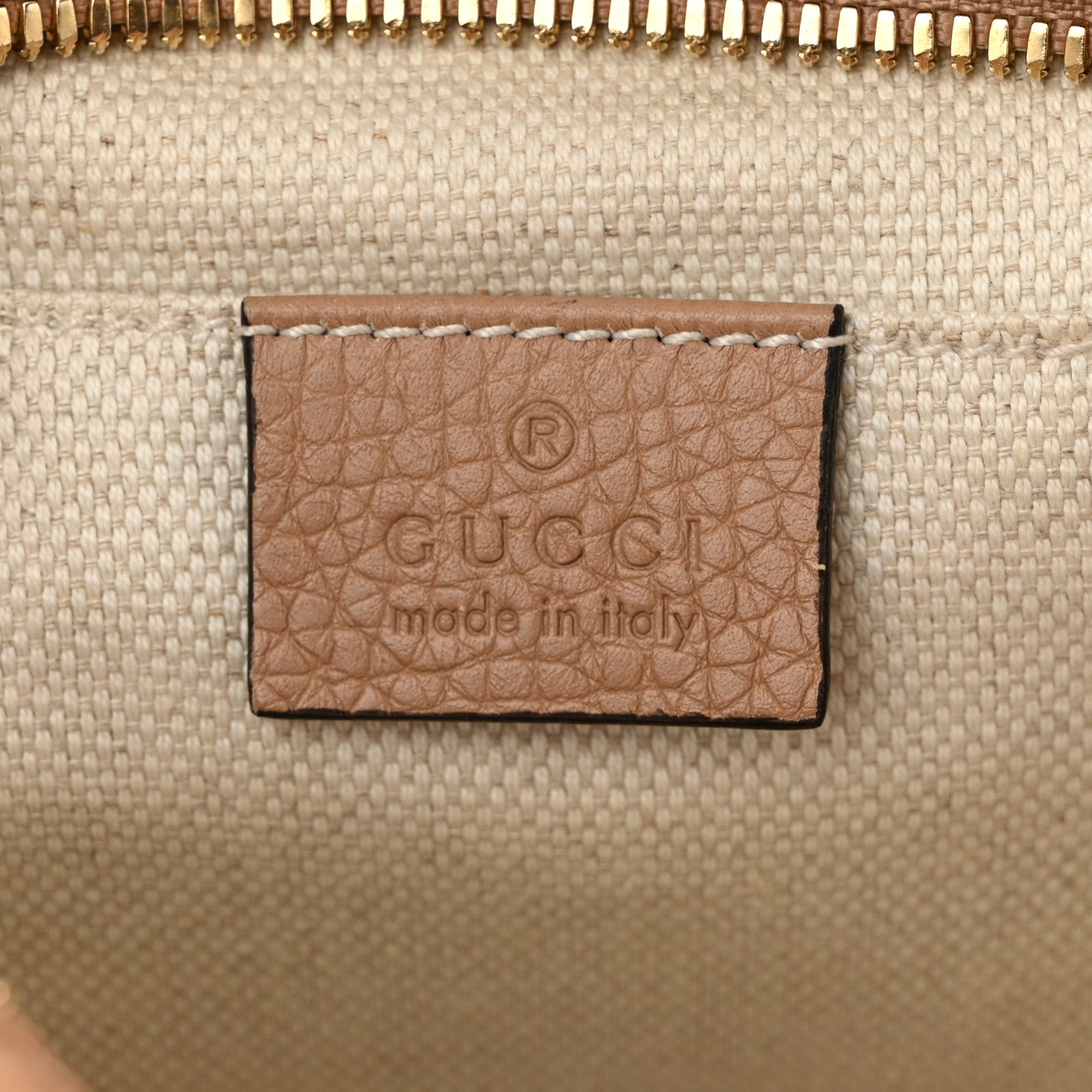 Gucci Pebbled Calfskin Small Soho Disco Bag Camelia 6 of 12