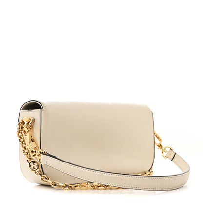 Gucci Azalea Calfskin Small Horsebit 1955 Chain Shoulder Bag Mystic White 3 of 15