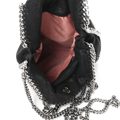 Stella McCartney Shaggy Deer Mini Falabella Fold Over Tote Black 5 of 8
