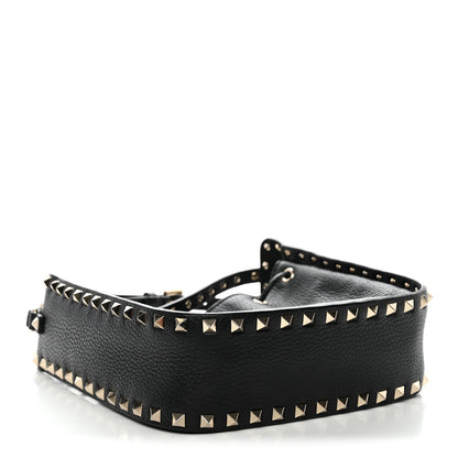 Valentino Garavani Grained Calfskin Rockstud Bucket Bag Black 4 of 10