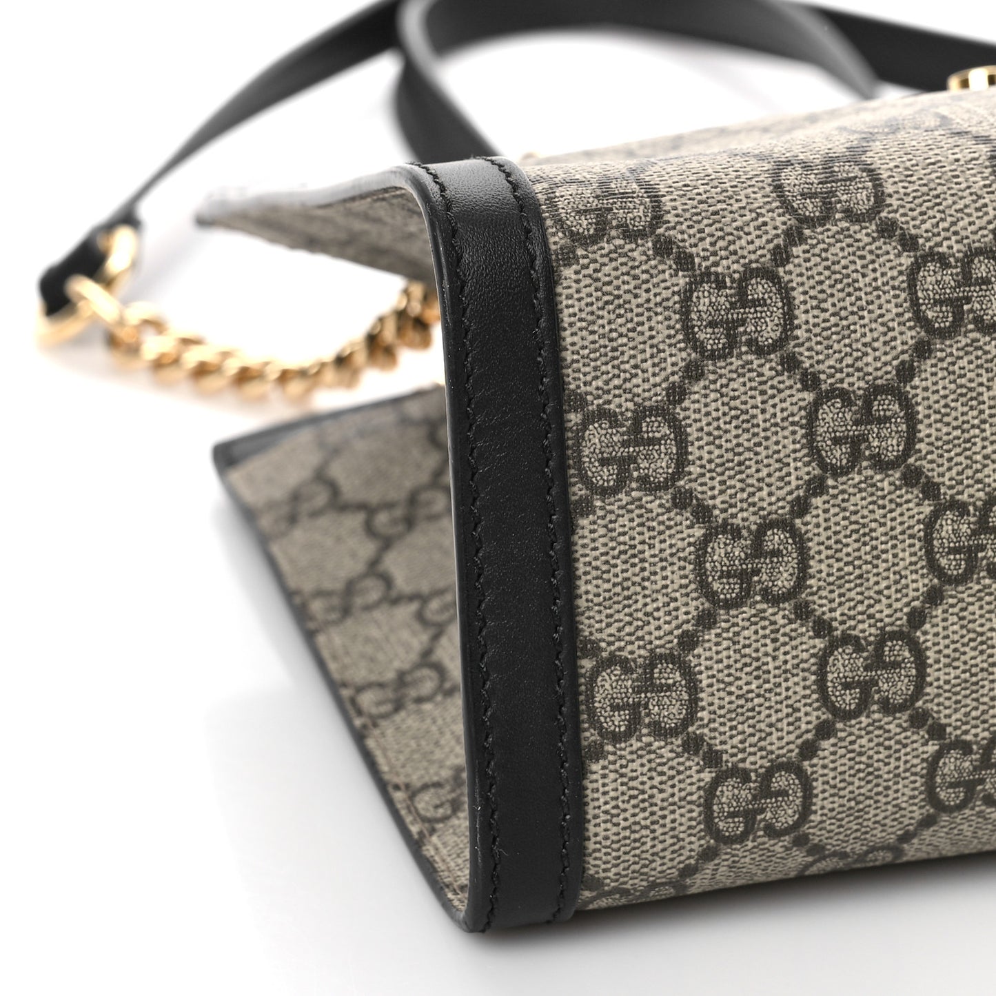 GG Supreme Monogram Small Padlock Tote Black