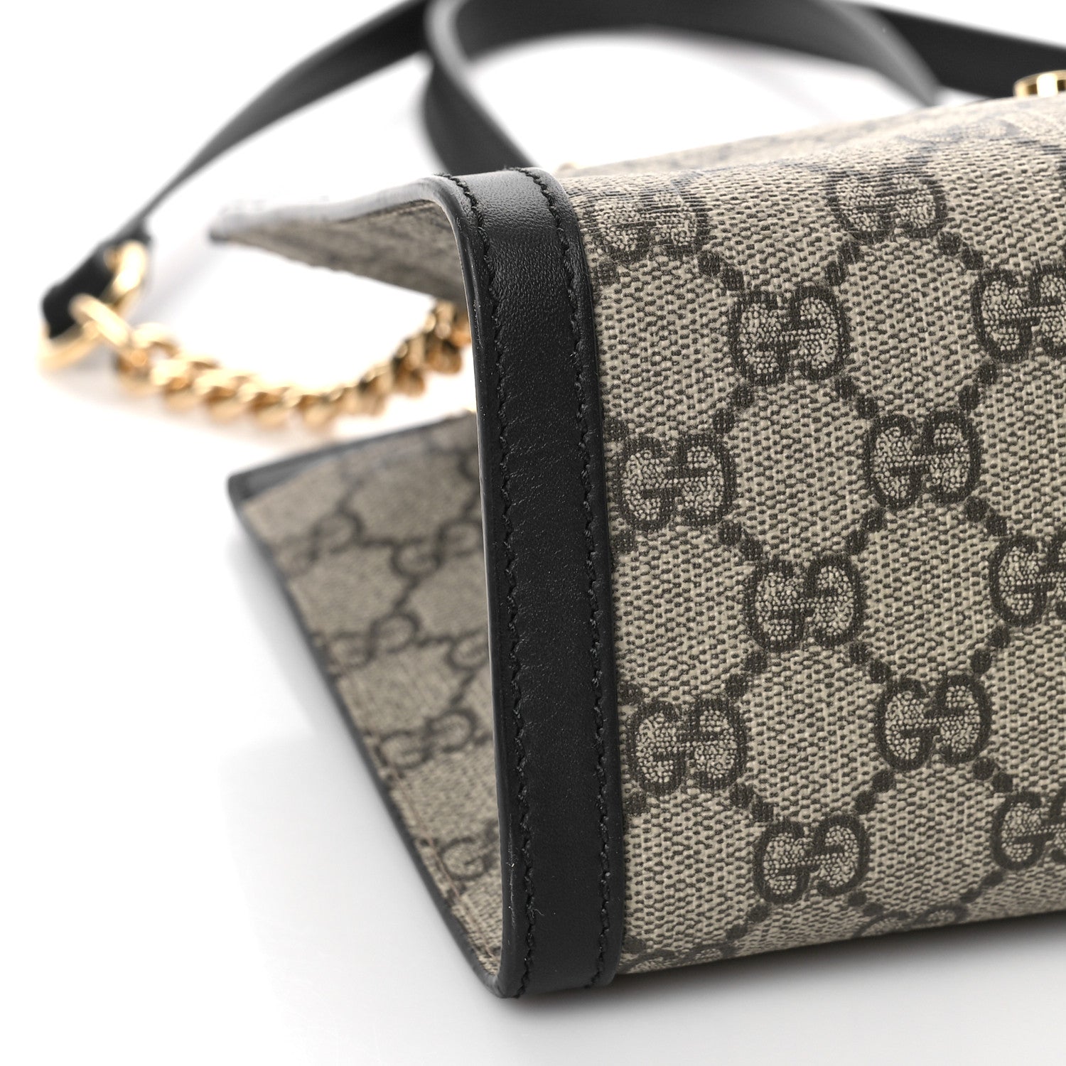 Gucci GG Supreme Monogram Small Padlock Tote Black 8 of 9