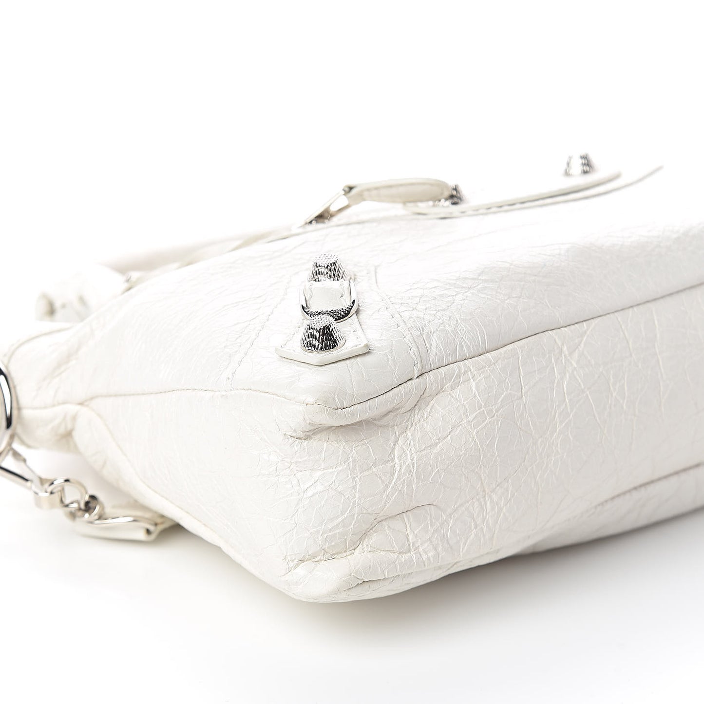 Agneau Giant 12 Silver Hardware First Creme Ivory