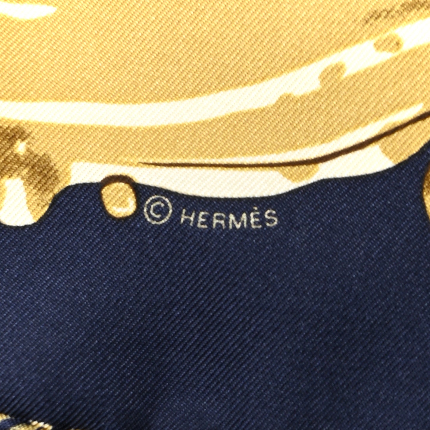 Silk Peinture Fraiche Scarf 45 Bleu Black Bronze