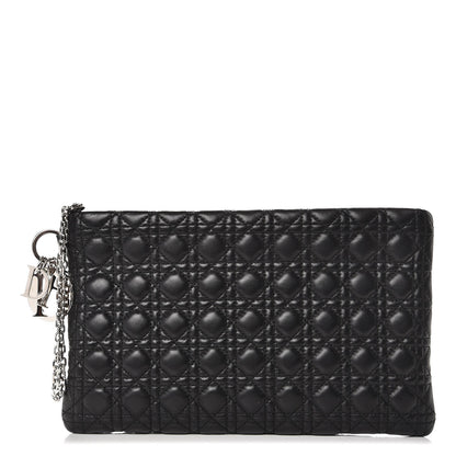 Christian Dior Lambskin Cannage Panarea Pouch Black 1 of 7