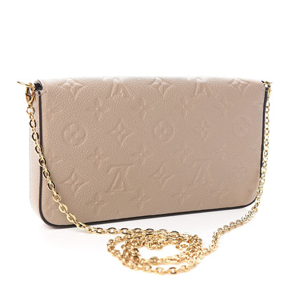 Louis Vuitton Empreinte Pochette Felicie Chain Wallet Tourterelle 3 of 12