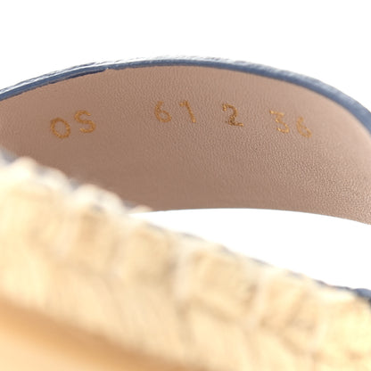 Valentino Garavani Grained Calfskin Rockstud Ankle Strap Espadrille Flat Sandals 36 Baltique 15 of 18