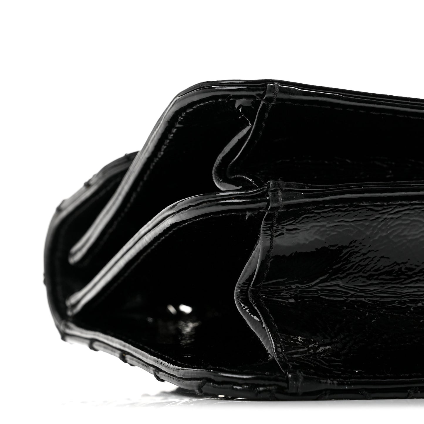 Patent Medium Madison Flap Black